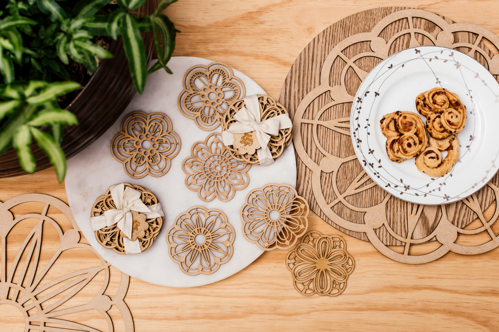 coaster (set of 6) and placemat summer designs
