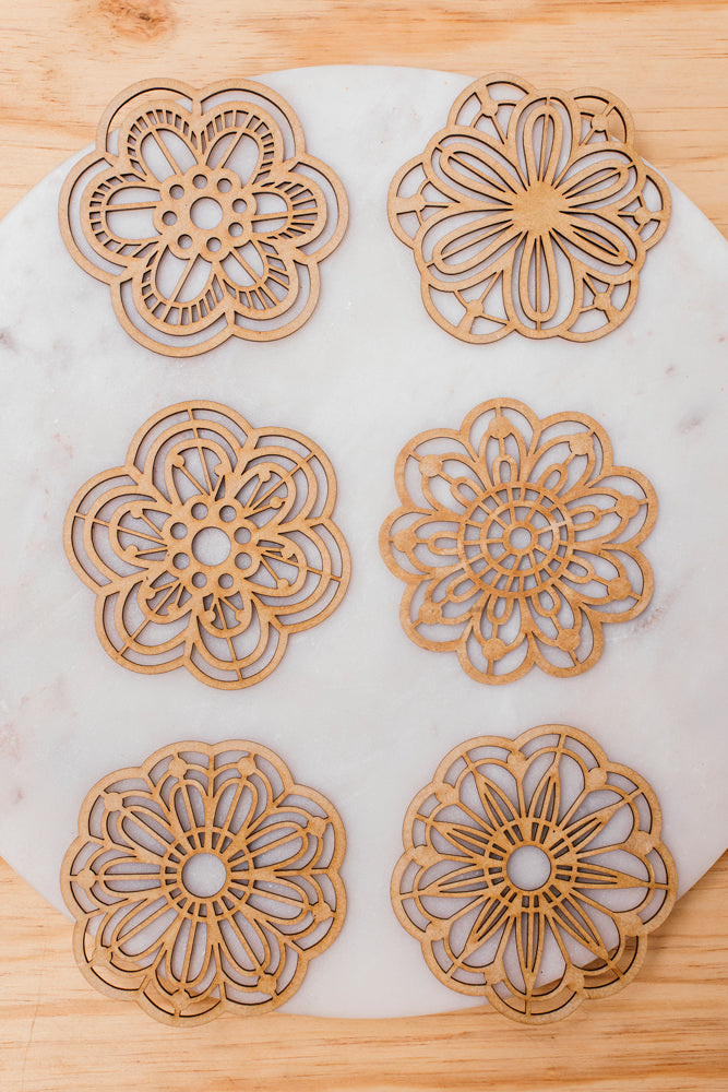 coaster (set of 6) and placemat summer designs