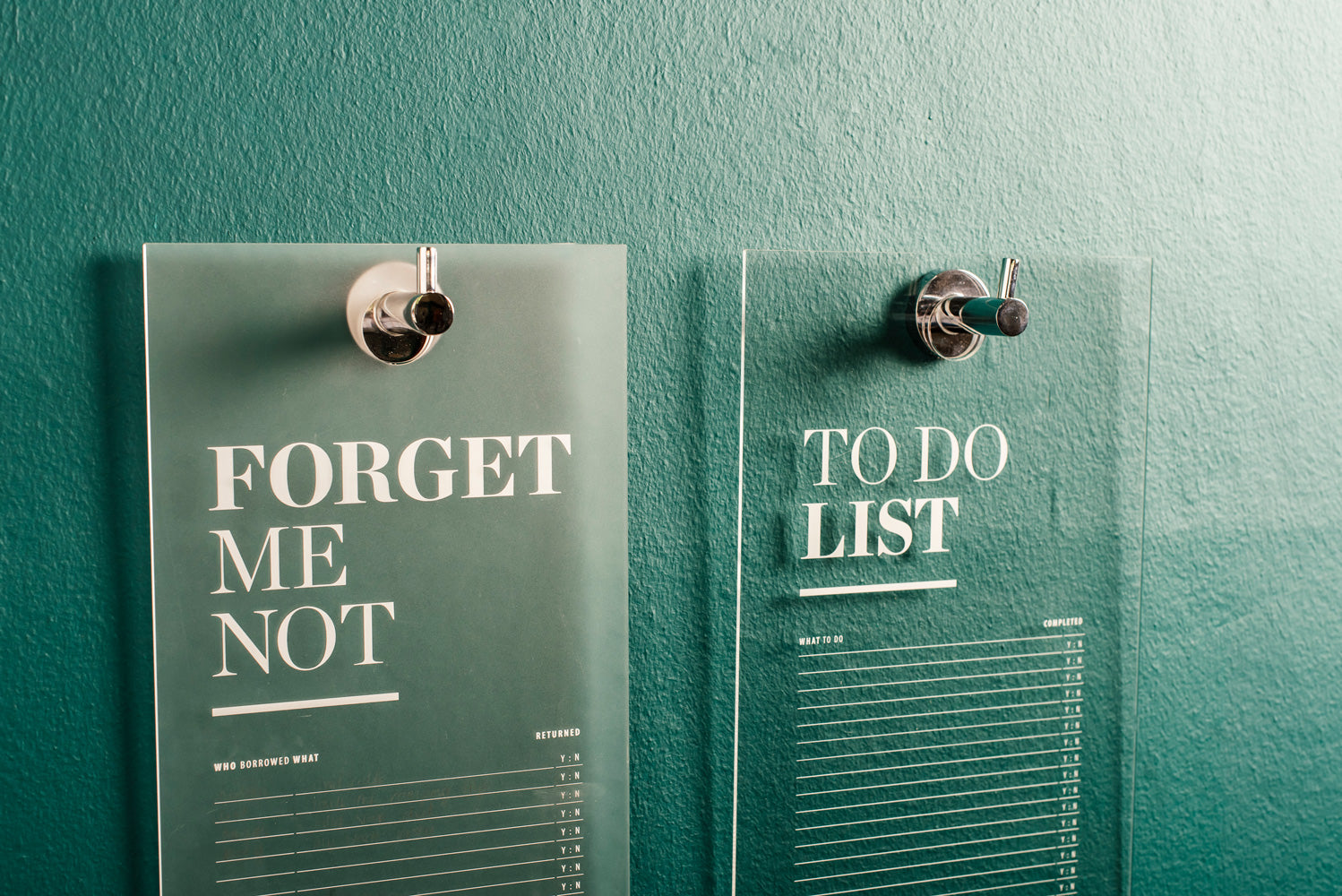 forget-me-not & to-do plaques