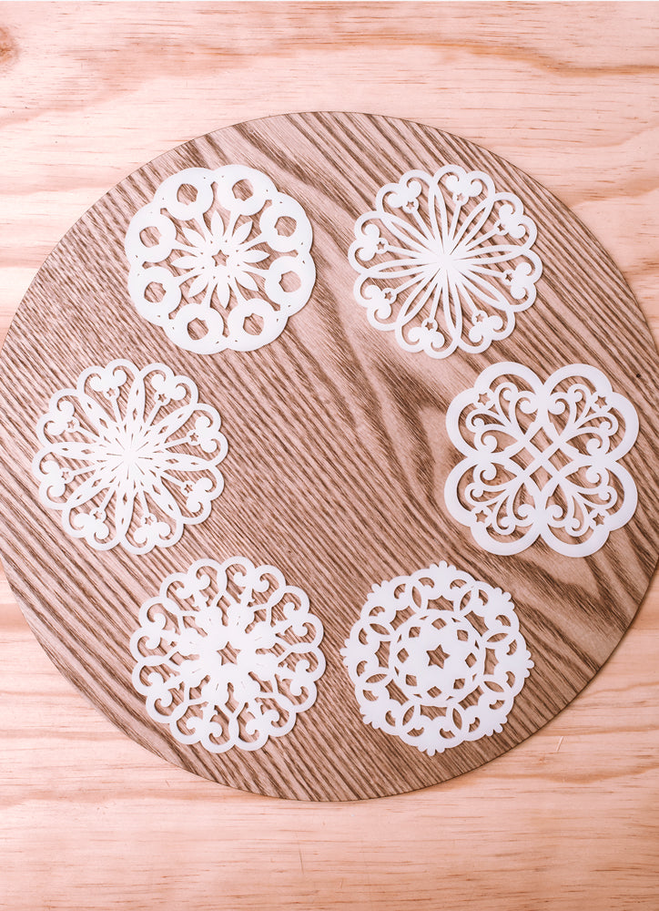 coaster snowflake (set of 6)