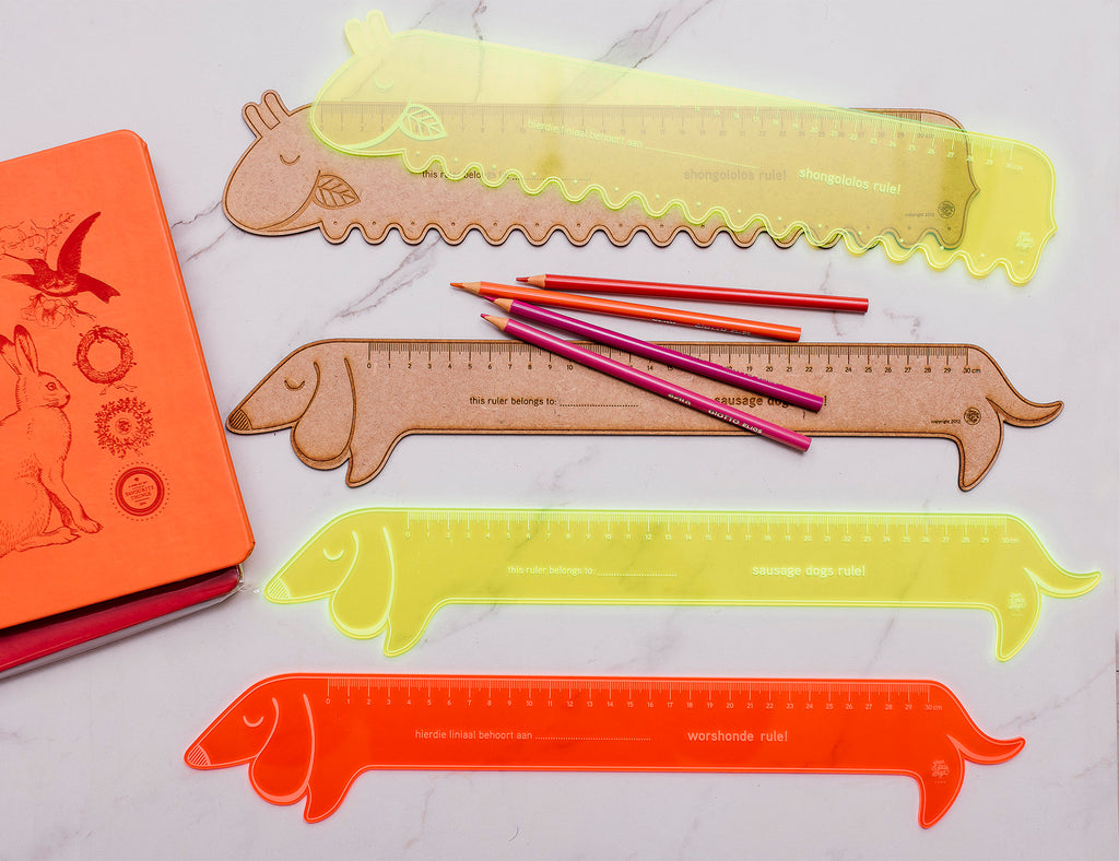 ruler sausage dog & shongololo